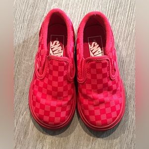 Vans Toddler pink slip on sneakers Sz 8